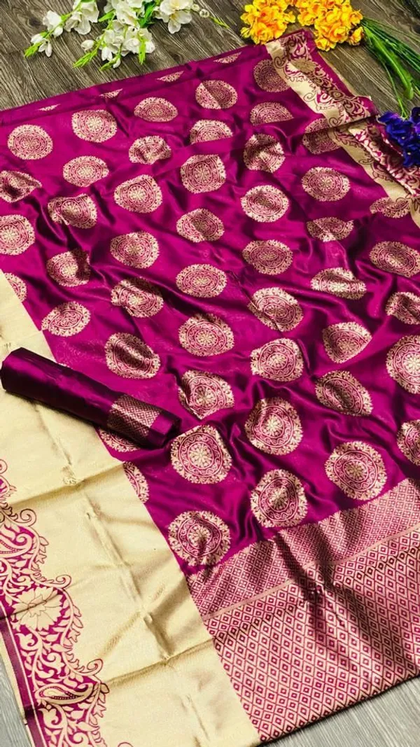 Maroon_Woven_Kanjivaram_Silk_Saree_with_Saree_Cover